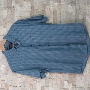 U.s. Polo Assn Men's Denim Short Sleeve Button-Down Shirt Cotton Sz L